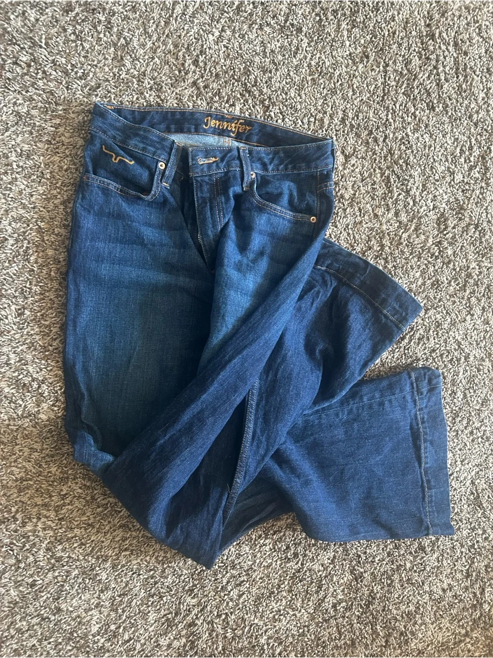 Kimes Ranch Dark Blue Wide Leg Jeans - Picture 3 of 4